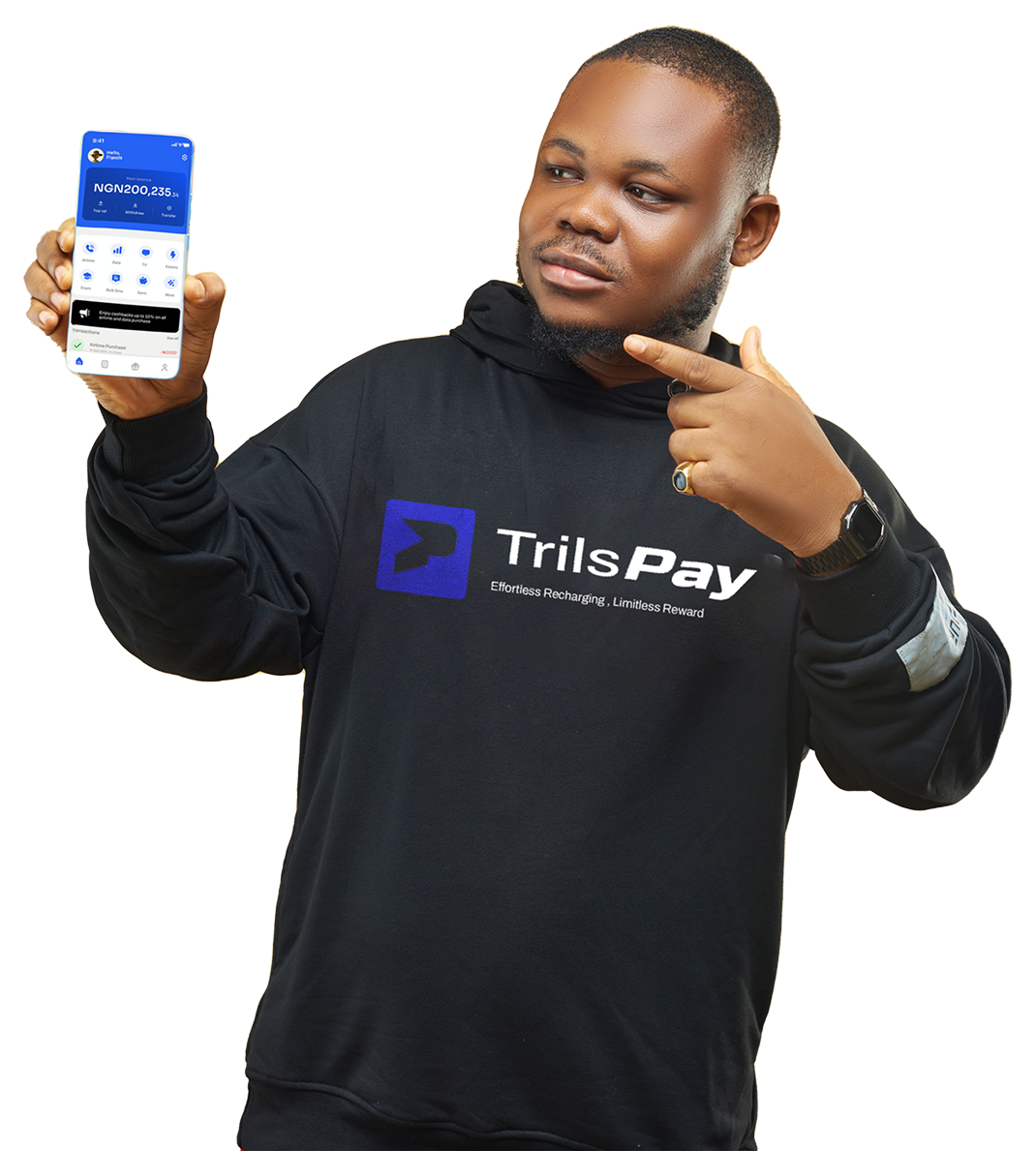 Trilspay mobile app preview